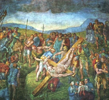 Michelangelo Painting - Matyrdom of St Peter High Renaissance Michelangelo